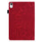 Flower Pattern Imprinting Leather Tablet Stand Cover with Card Slots for iPad mini (2024) / mini (2021) / mini 6 - Red - 3