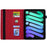 Flower Pattern Imprinting Leather Tablet Stand Cover with Card Slots for iPad mini (2024) / mini (2021) / mini 6 - Red - 4