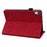Flower Pattern Imprinting Leather Tablet Stand Cover with Card Slots for iPad mini (2024) / mini (2021) / mini 6 - Red - 6