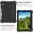 Honeycomb Texture EVA Tablet Shell with Shoulder Strap for iPad mini (2024) / mini (2021) - All Black - 2