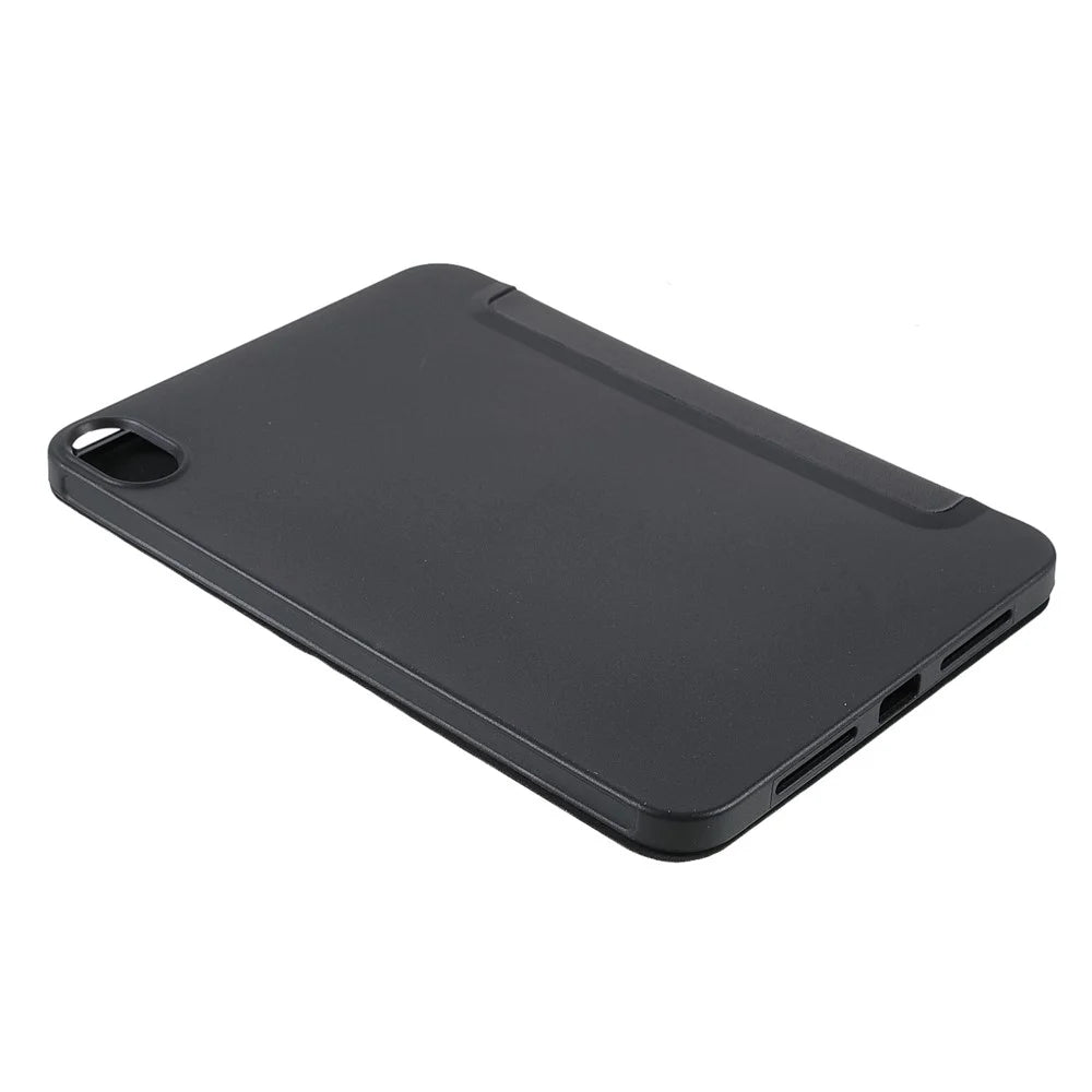 Folio Stand Deformable Silicone + PU Leather Smart Tablet Cover with Auto Wake / Sleep for iPad mini (2024) / mini (2021) - Black - 5