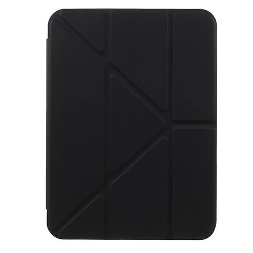 Quality Tablet Case Auto Wake / Sleep Origami Stand Acrylic + PU Leather Tablet Cover Shell for iPad mini (2024) / mini (2021) - Black - 1