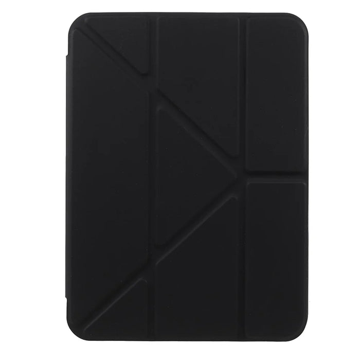 Quality Tablet Case Auto Wake / Sleep Origami Stand Acrylic + PU Leather Tablet Cover Shell for iPad mini (2024) / mini (2021) - Black - 1