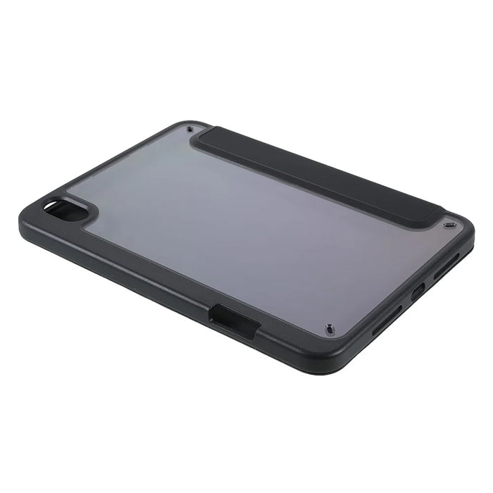 Quality Tablet Case Auto Wake / Sleep Origami Stand Acrylic + PU Leather Tablet Cover Shell for iPad mini (2024) / mini (2021) - Black - 5