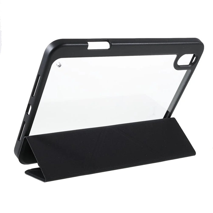 Quality Tablet Case Auto Wake / Sleep Origami Stand Acrylic + PU Leather Tablet Cover Shell for iPad mini (2024) / mini (2021) - Black - 7
