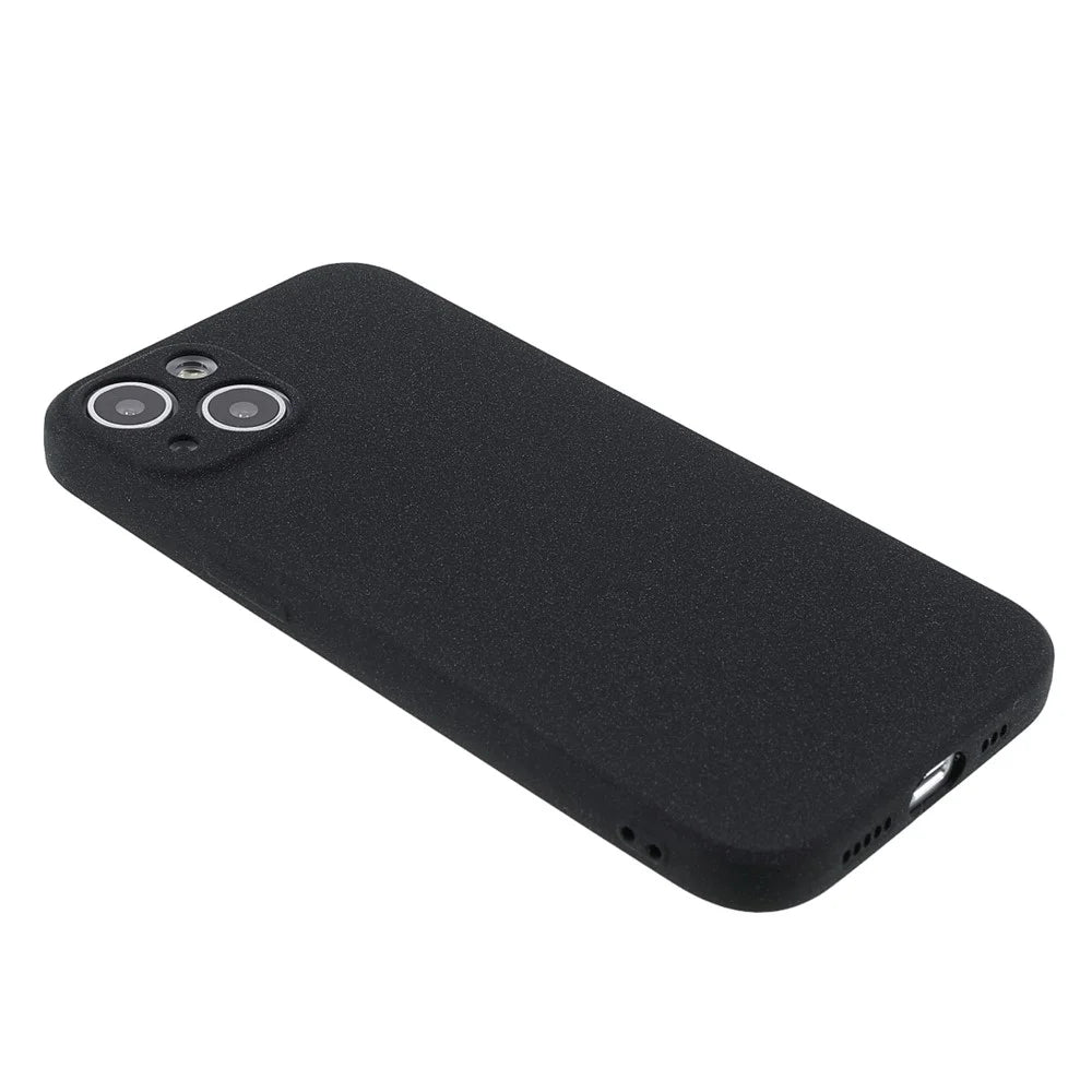 Double-sided Matte TPU Phone Protective Back Case Cover for iPhone 13 6.1 inch - Black - 4