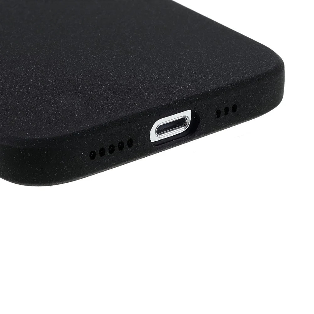 Double-sided Matte Wear-Resistant TPU Phone Case Cover for iPhone 13 Pro Max 6.7 inch - Black - 5