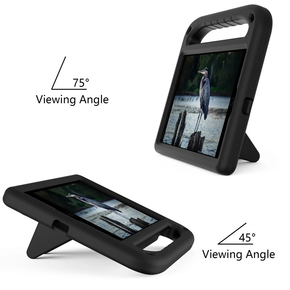 Anti-drop Scratch Resistant EVA Tablet Case Cover with Kickstand Handle Design for Apple iPad mini (2019) 7.9 inch/4/3/2/1 - Black - 3