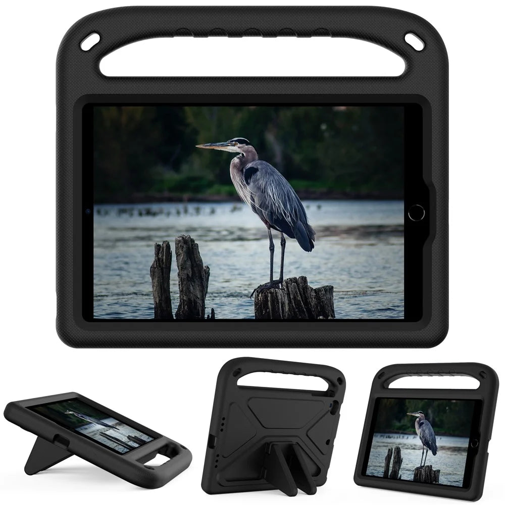 Anti-drop Scratch Resistant EVA Tablet Case Cover with Kickstand Handle Design for Apple iPad mini (2019) 7.9 inch/4/3/2/1 - Black - 5