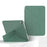 Magnetic Absorption Origami Smart TPU + PU Leather Case Tablet Cover for iPad mini (2024) / mini (2021) - Midnight Green - 2