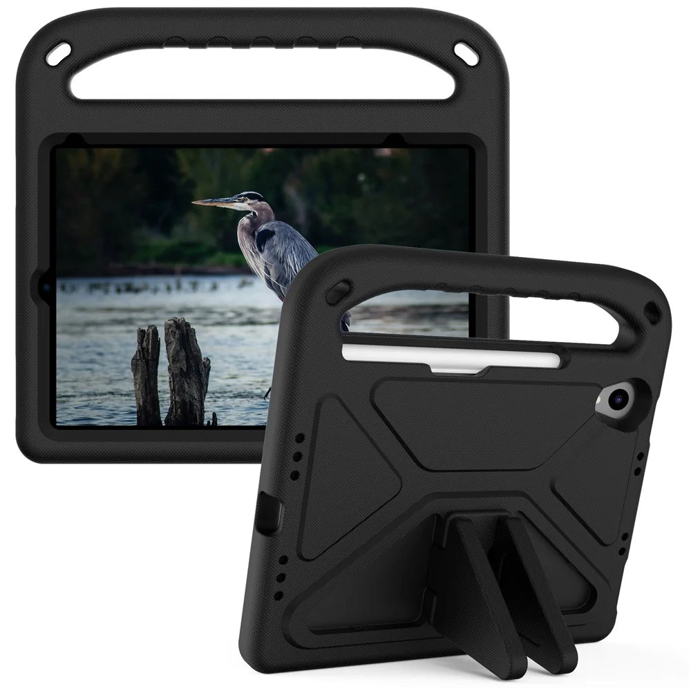 Shockproof Kickstand Design Hard EVA Tablet Case for iPad mini (2024) / mini (2021) - Black - 1