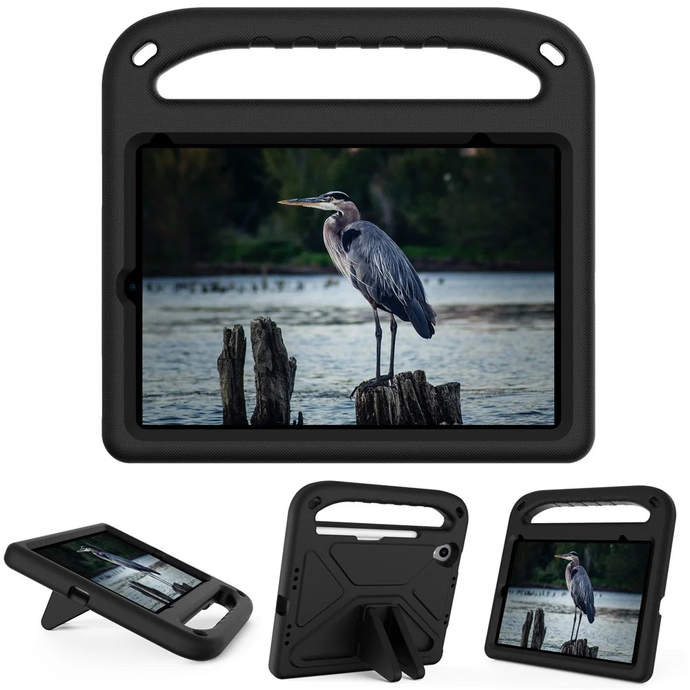 Shockproof Kickstand Design Hard EVA Tablet Case for iPad mini (2024) / mini (2021) - Black - 2