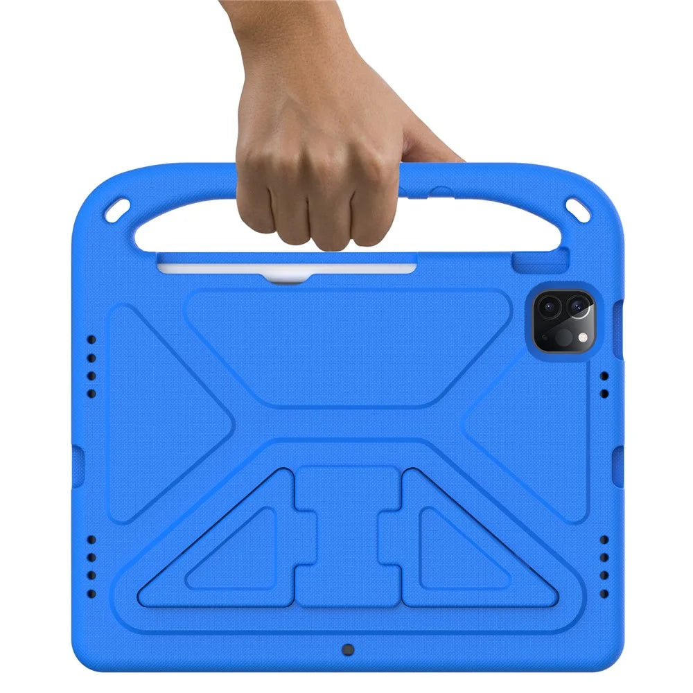 Shockproof Kickstand Design Hard EVA Tablet Case Cover with Handle for iPad Pro 11 (2022) /  (2021) / (2020) / (2018) / iPad Air (2020) / Air (2022) - Blue - 5