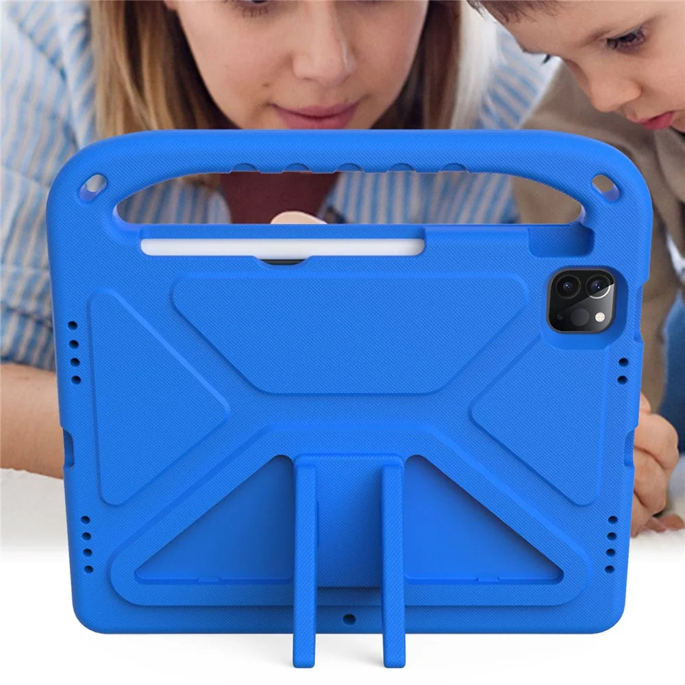 Shockproof Kickstand Design Hard EVA Tablet Case Cover with Handle for iPad Pro 11 (2022) /  (2021) / (2020) / (2018) / iPad Air (2020) / Air (2022) - Blue - 6