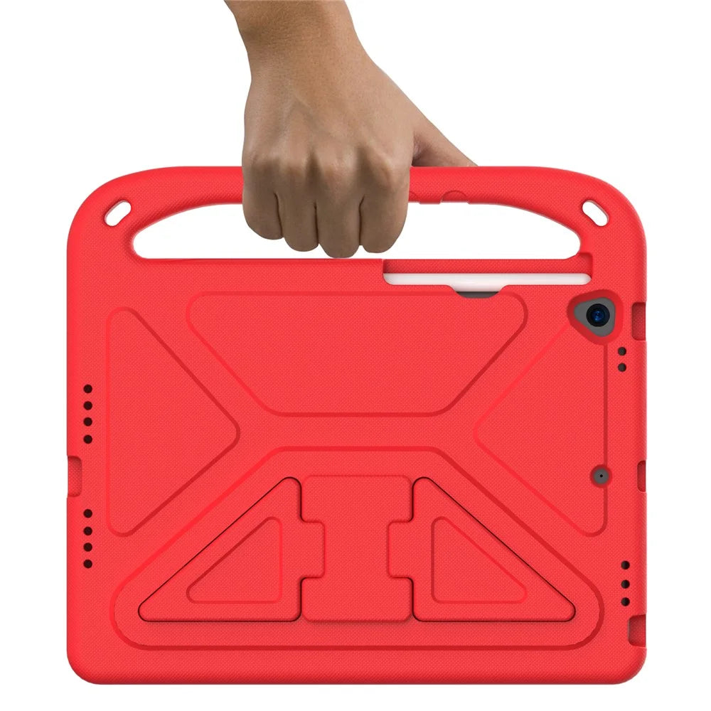 Kickstand Design Hard EVA Tablet Protective Case Cover with Handle for iPad 10.2 (2020)/(2019)/(2021) - Red - 5