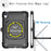 Rotating Kickstand PC + Silicone Tablet Case Cover with Shoulder Strap for iPad mini (2024) / mini (2021) - Black / Black - 3