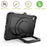 Rotating Kickstand PC + Silicone Tablet Case Cover with Shoulder Strap for iPad mini (2024) / mini (2021) - Black / Black - 5