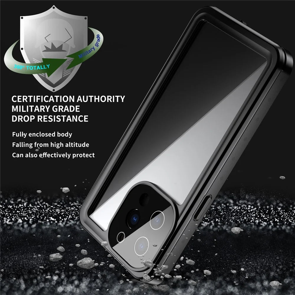 REDPEPPER PRO Series Drop-proof IP68 Waterproof Scratch Resistant Transparent Phone Case for iPhone 13 Pro 6.1 inch - 3