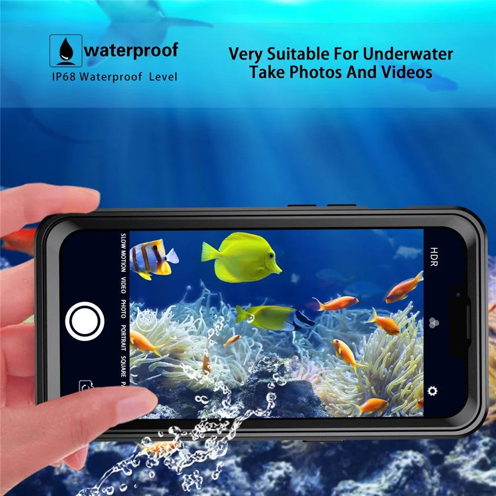 REDPEPPER PRO Series Drop-proof IP68 Waterproof Scratch Resistant Transparent Phone Case for iPhone 13 Pro 6.1 inch - 5