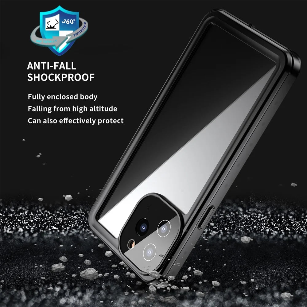 REDPEPPER PRO Series Shockproof Drop-proof IP68 Waterproof Transparent Phone Cover Case for iPhone 13 Pro Max 6.7 inch - 5