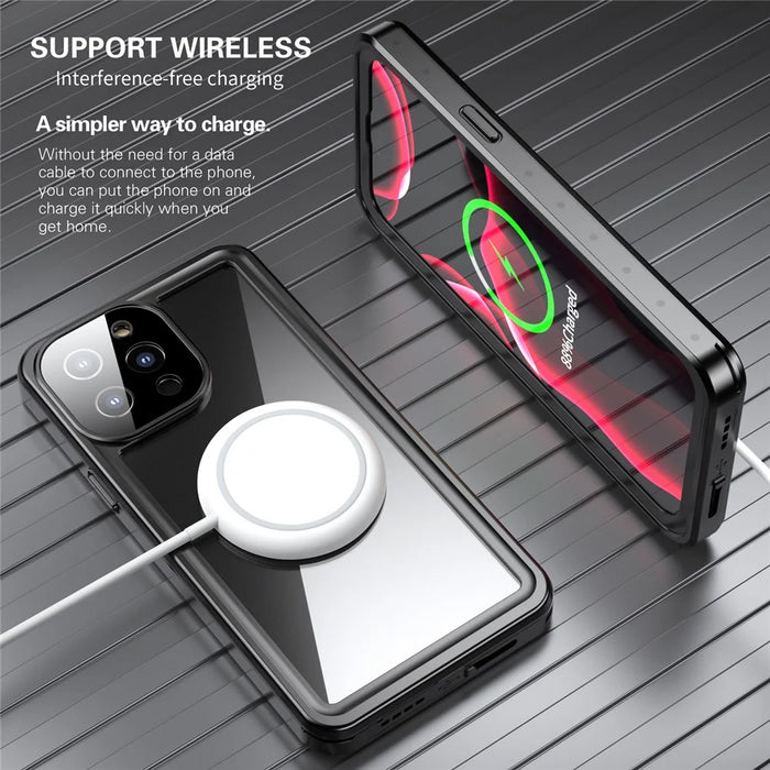REDPEPPER PRO Series Shockproof Drop-proof IP68 Waterproof Transparent Phone Cover Case for iPhone 13 Pro Max 6.7 inch - 6