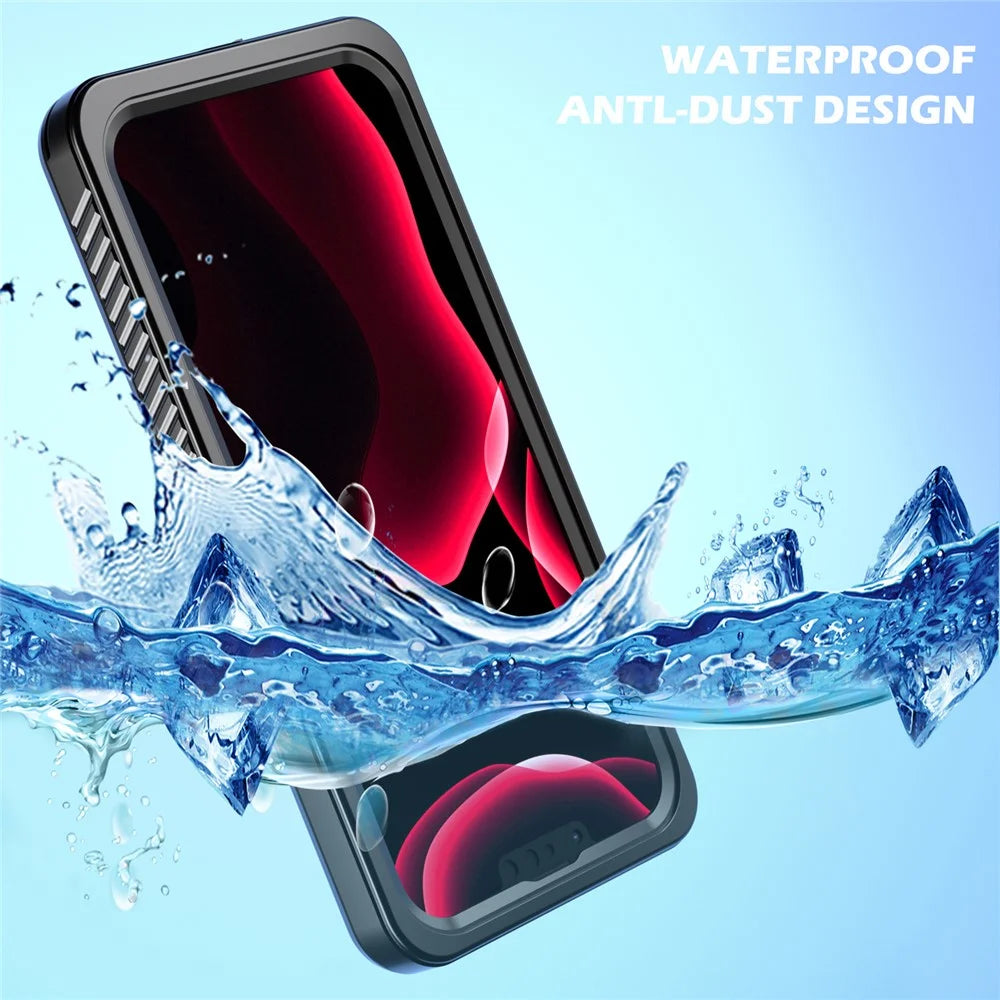 IP68 Waterproof IP6X Anti-dust Transparent Back TPU+PC+PET Hybrid Phone Case for iPhone 13 Pro Max 6.7 inch - 3