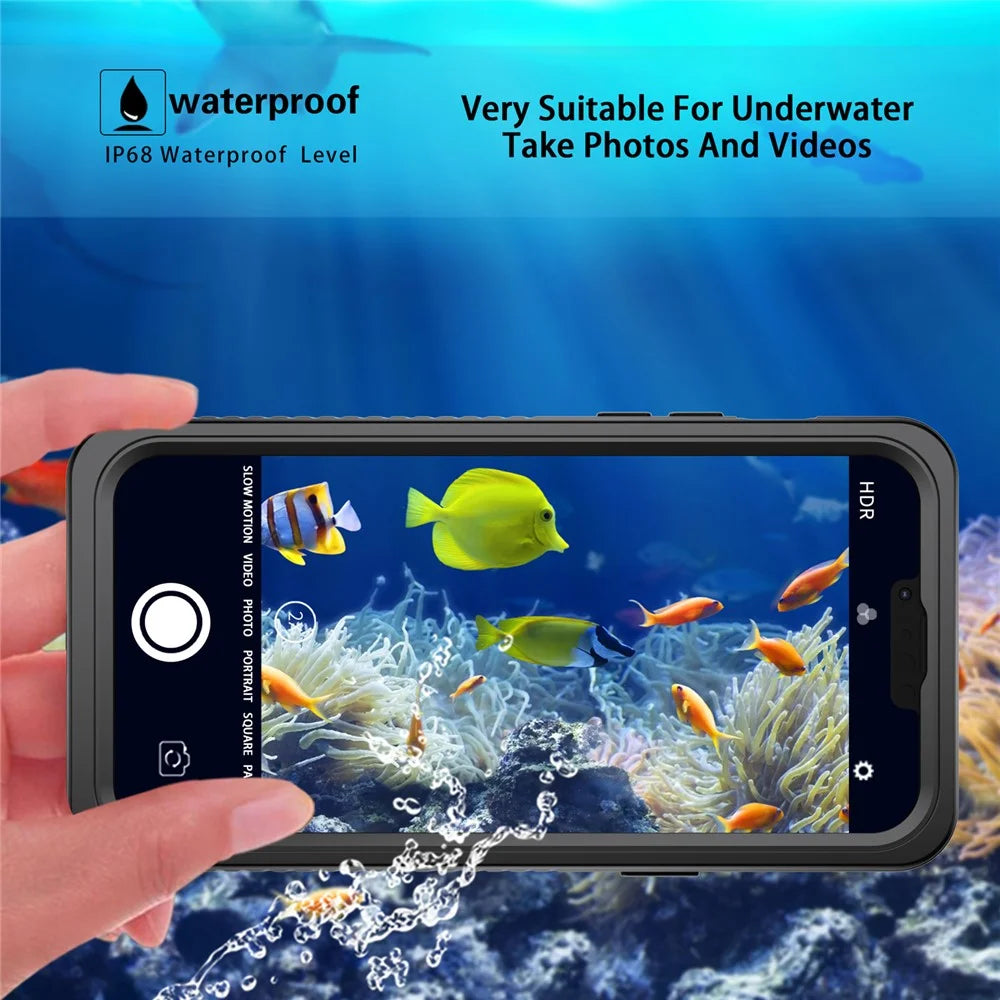 IP68 Waterproof IP6X Anti-dust Transparent Back TPU+PC+PET Hybrid Phone Case for iPhone 13 Pro Max 6.7 inch - 5