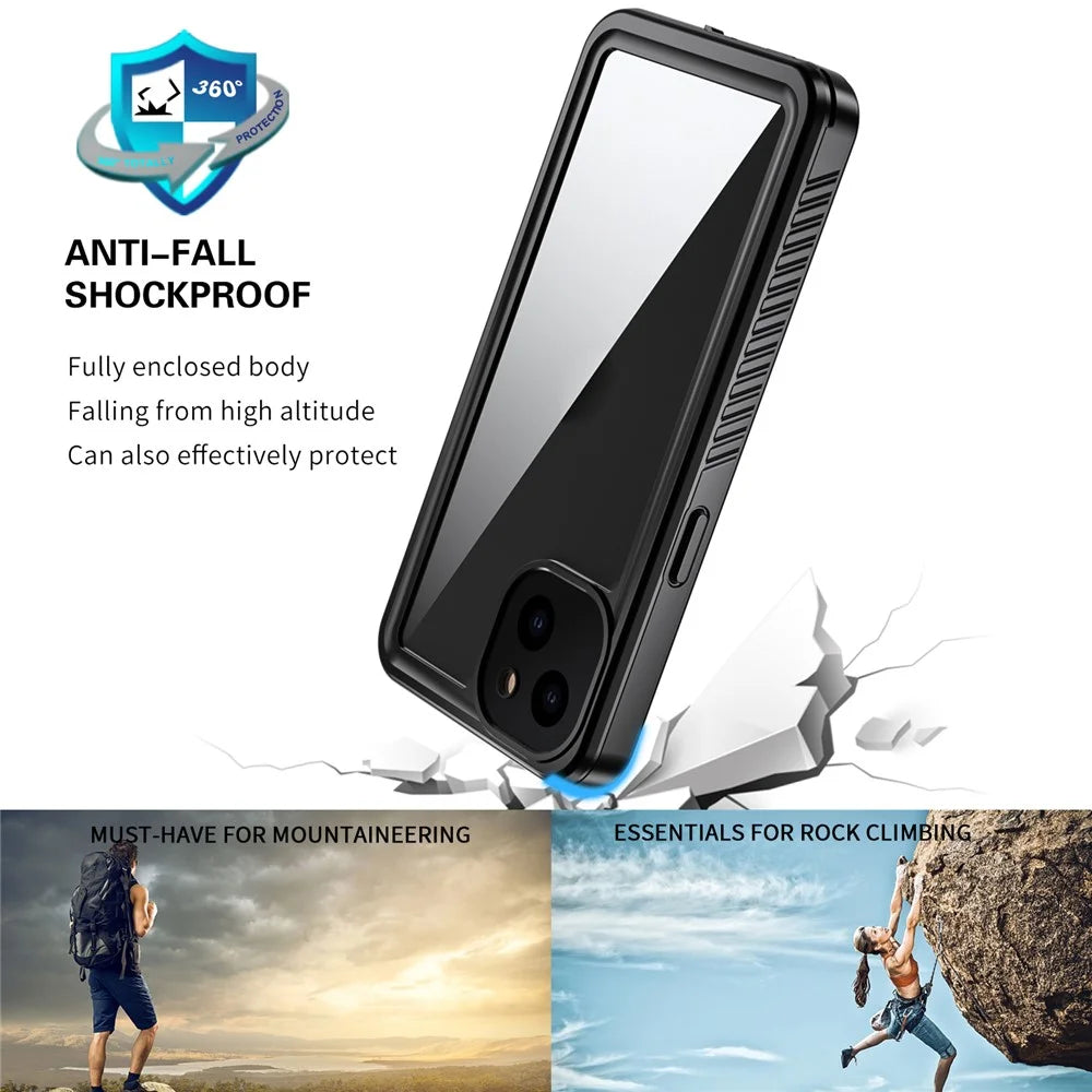 FS Anti-Drop Series IP68 Dustproof Waterproof Clear Phone Case for iPhone 13 6.1 inch - 3