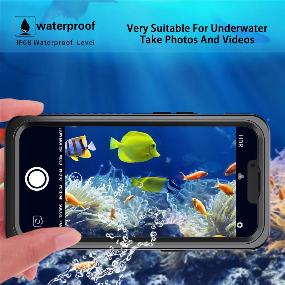 FS Anti-Drop Series IP68 Dustproof Waterproof Clear Phone Case for iPhone 13 6.1 inch - 5