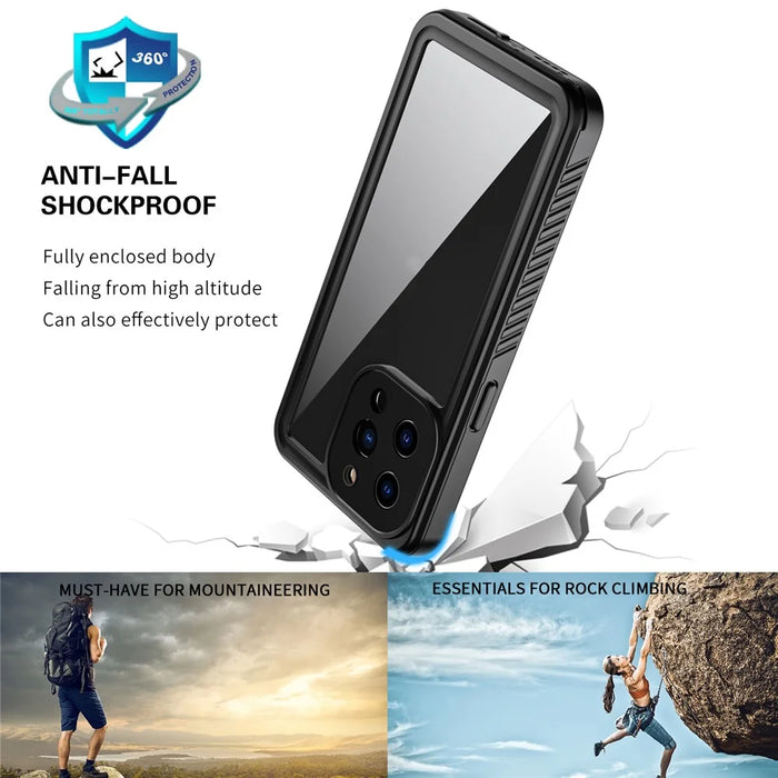 FS Anti-Drop Series IP68 Light Slim Impact-Resistant Waterproof Clear Phone Case for iPhone 13 Pro 6.1 inch - 3
