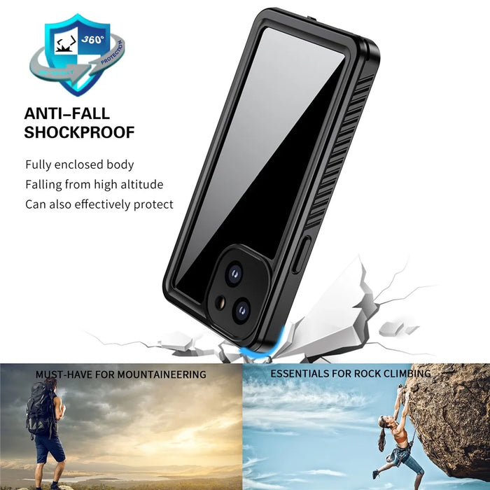FS Anti-Drop Series IP68 Lightweight Thin Waterproof Transparent Phone Case for iPhone 13 mini 5.4 inch - 3