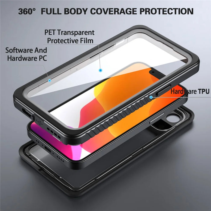 FS Anti-Drop Series IP68 Lightweight Thin Waterproof Transparent Phone Case for iPhone 13 mini 5.4 inch - 6