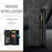 For iPhone 13 Phone Cases with Strap CASEME C30 Zipper Multiple Card Holder PU Leather Cover - Black - 4