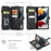 For iPhone 13 Pro Max Phone Cases with Strap CASEME C30 Zipper Multiple Card Holder PU Leather Cover - Black - 3