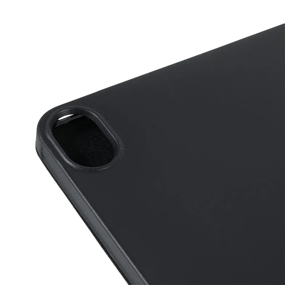Tri-Fold Stand Silicone + PU Leather Tablet Case Cover for Apple iPad mini (2024) / mini (2021) - Black - 7