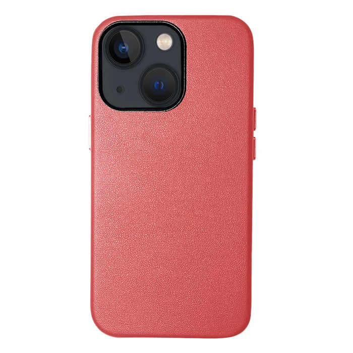 For iPhone 13 6.1 inch Scratch Resistant Quality PU Leather and TPU Phone Case Protective Phone Cover - Red - 1
