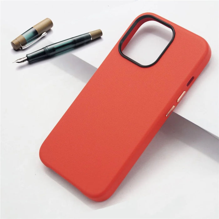 For iPhone 13 6.1 inch Scratch Resistant Quality PU Leather and TPU Phone Case Protective Phone Cover - Red - 2