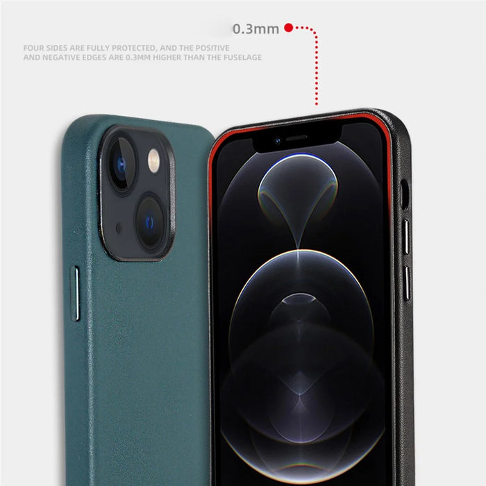 For iPhone 13 6.1 inch Scratch Resistant Quality PU Leather and TPU Phone Case Protective Phone Cover - Red - 4