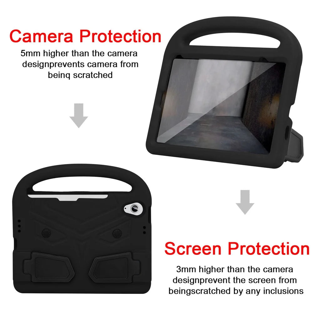 Sparrow Style Portable Handle EVA Tablet Case Shell Cover Protector with Kickstand for iPad mini (2024) / mini (2021) - Black - 4