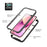 PET Screen Protector TPU + PC Full Coverage Hybrid Case Phone Shell for iPhone 13 mini 5.4 inch - Black - 2