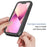 PET Screen Protector TPU + PC Full Coverage Hybrid Case Phone Shell for iPhone 13 mini 5.4 inch - Black - 3
