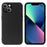 Textured Surface PU Leather Coated PC + TPU Phone Case Shell for iPhone 13 6.1 inch - Carbon Fiber Texture/Black - 1