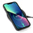 Textured Surface PU Leather Coated PC + TPU Phone Case Shell for iPhone 13 6.1 inch - Carbon Fiber Texture/Black - 4
