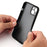 Textured Surface PU Leather Coated PC + TPU Phone Case Shell for iPhone 13 6.1 inch - Carbon Fiber Texture/Black - 5