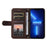 For iPhone 13 Pro Leather Wallet Cases Skin Touch Phone Cover Stand with Strap - Brown - 4