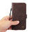 For iPhone 13 Pro Leather Wallet Cases Skin Touch Phone Cover Stand with Strap - Brown - 7