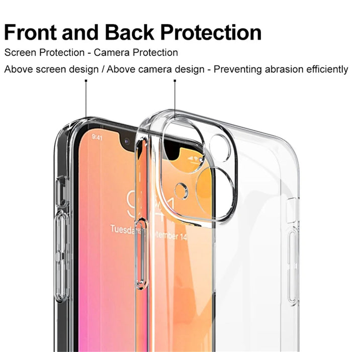 IMAK Crystal Case II Pro Transparent Thin Slim Hard PC Protective Phone for iPhone 13 6.1 inch - 5
