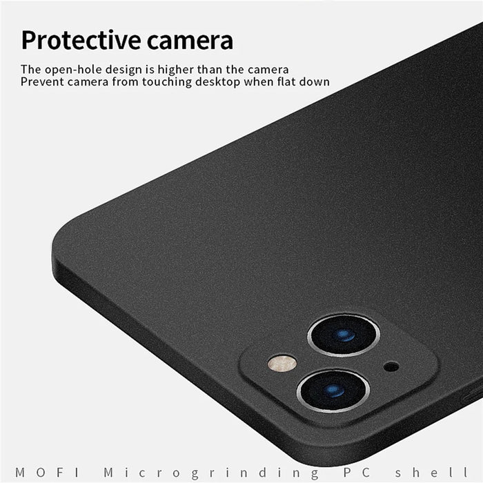 MOFI Shield Matte Series Shockproof Hard PC Protective Case for iPhone 13 6.1 inch - Black - 3