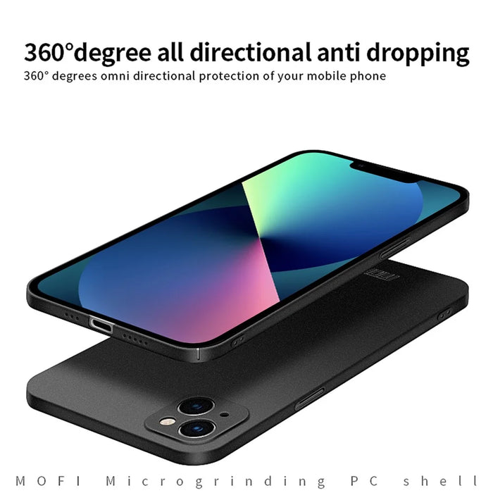 MOFI Shield Matte Series Shockproof Hard PC Protective Case for iPhone 13 6.1 inch - Black - 5