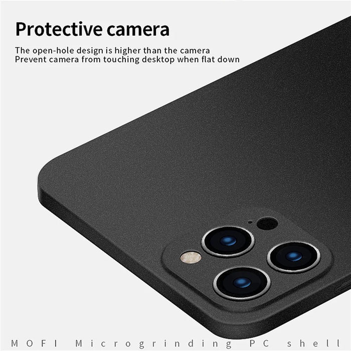 MOFI Shield Matte Series Fall-resistant Mobile Phone Protector Hard PC Case for iPhone 13 Pro 6.1 inch - Black - 3